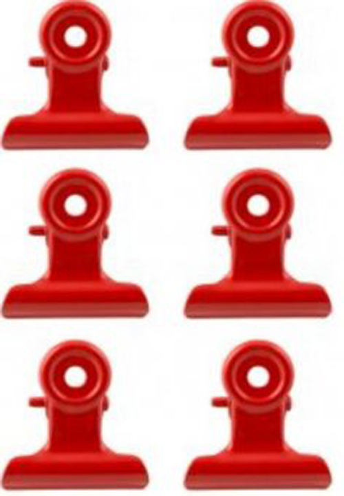 Set clipsuri - Magnetic Bulldog Clip small, red, 6 bucati | Three By Three image