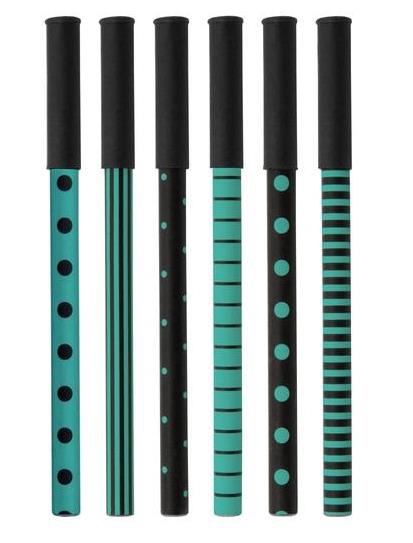 Set 6 pixuri Black & Aqua | Romanowski Design