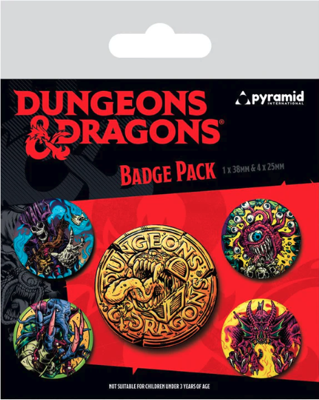 Set 5 insigne - Dungeons & Dragons Beastly Badge Pack | Pyramid International