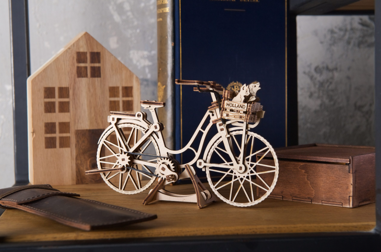 Puzzle 3D - Dutch Bicycle | Ugears - 3 | YEO