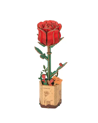 Puzzle 3D 106 piese - Trandafirul Rosu | Rowood