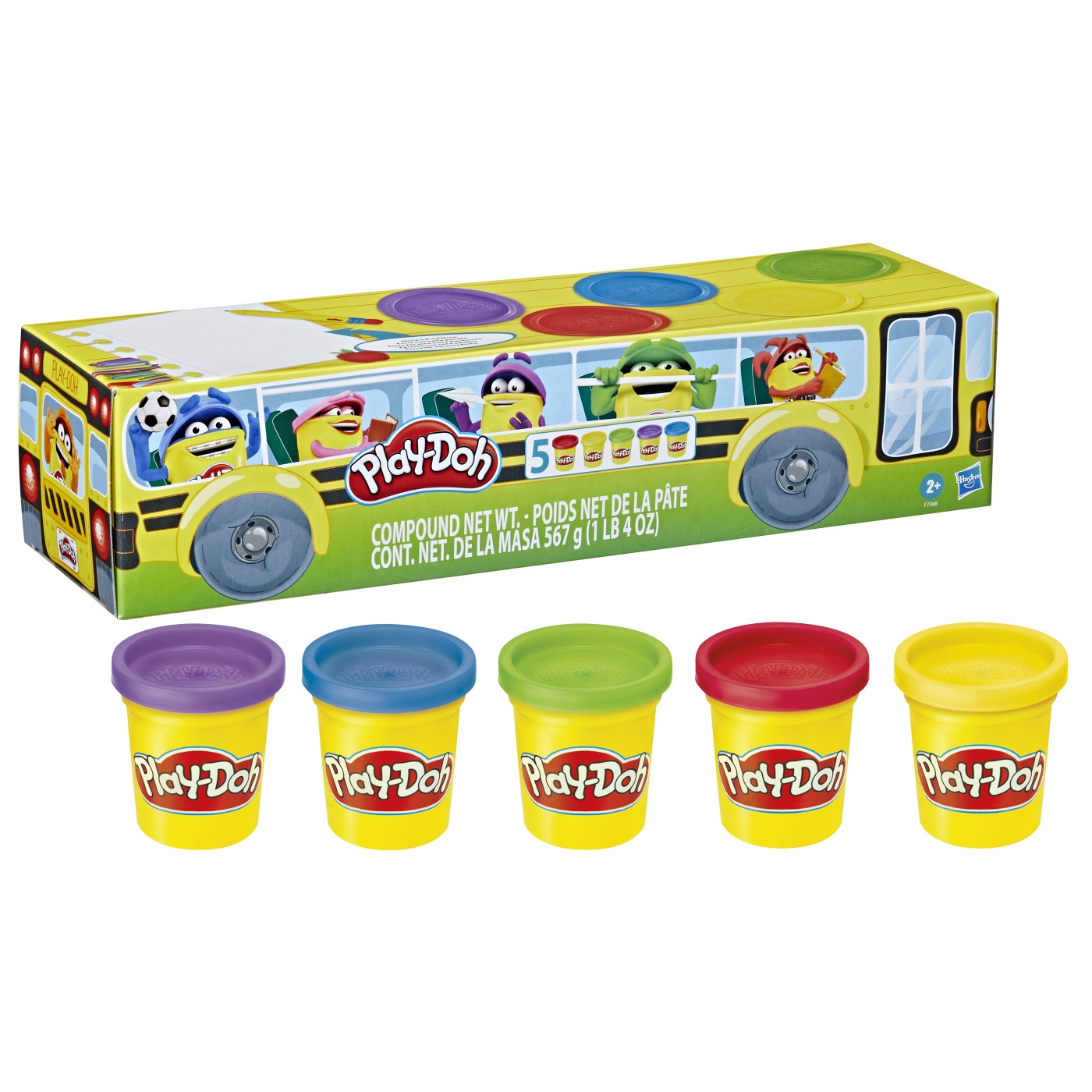 Set 5 cutii cu plastilina - Play-doh - Back to school | Hasbro