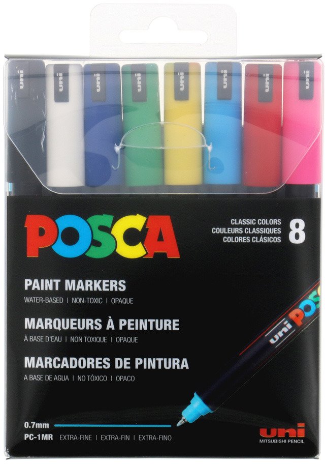 Set 8 markere - Fin - Uni - Multicolor | Posca