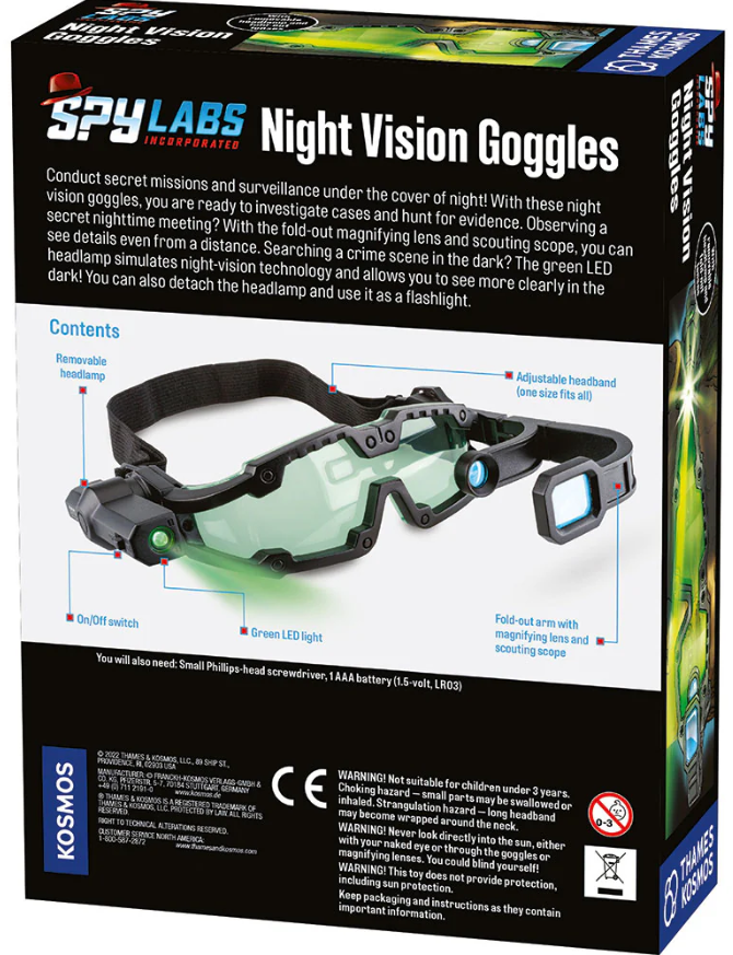 Ochelari cu vedere nocturna - Spy Labs | Thames & Kosmos - 1 | YEO