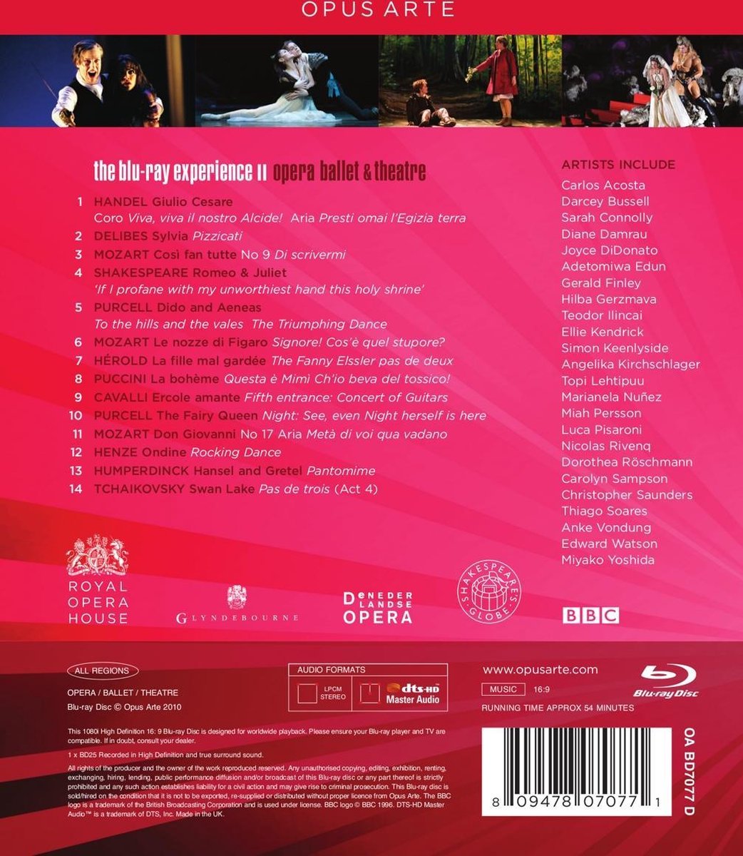 Opera, Ballet & Theatre - Blu-ray Disc | The Orchestra of the Royal Opera House, Carlos Acosta, Darcey Bussell, Sarah Connolly