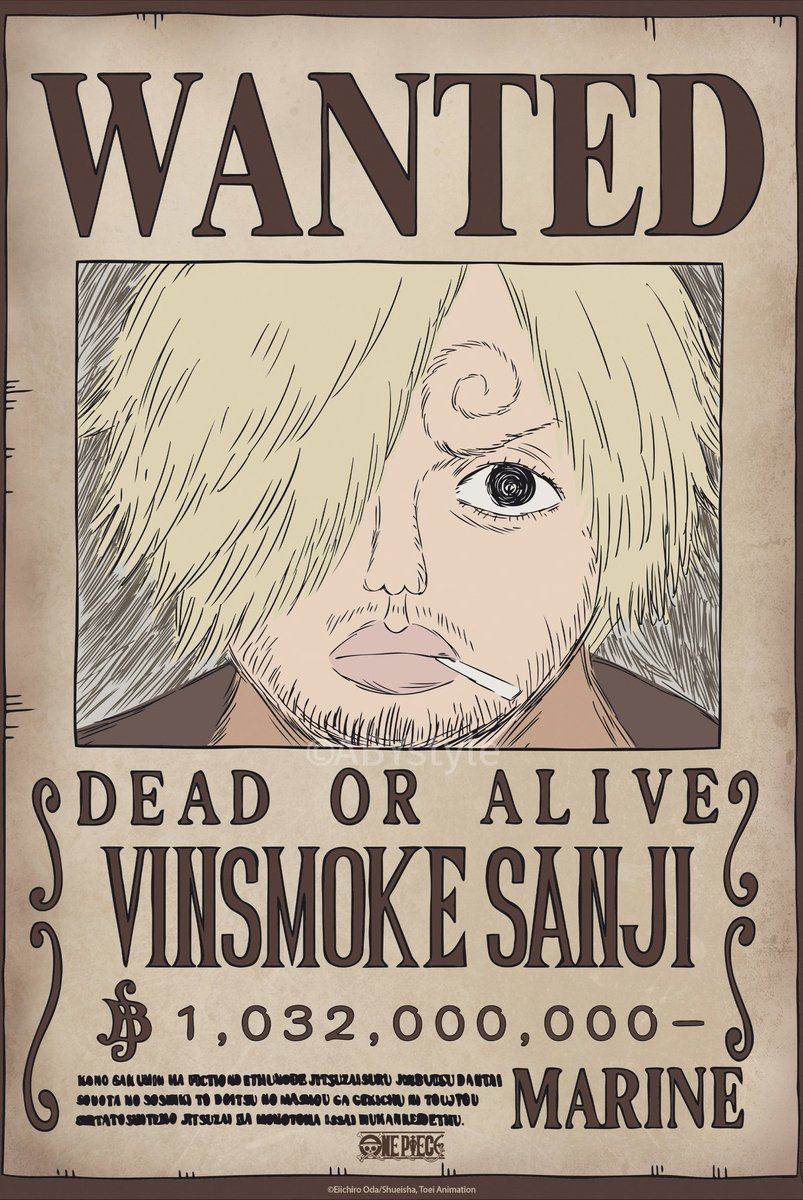 Poster - One Piece - Wanted Vinsmoke Sanji