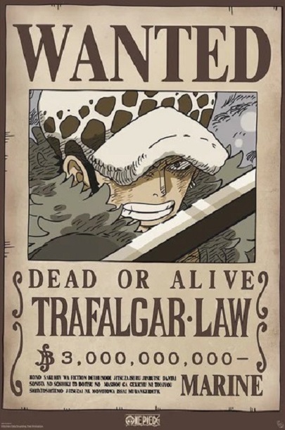 Poster - One Piece - Wanted Trafalgar Law Wano