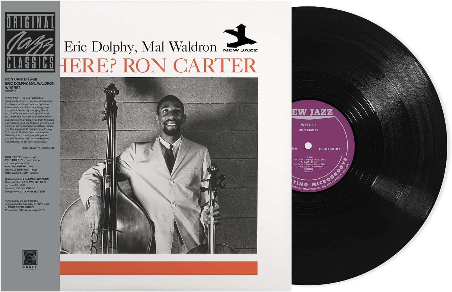 Where? - Vinyl | Ron Carter, Eric Dolphy, Mal Waldron