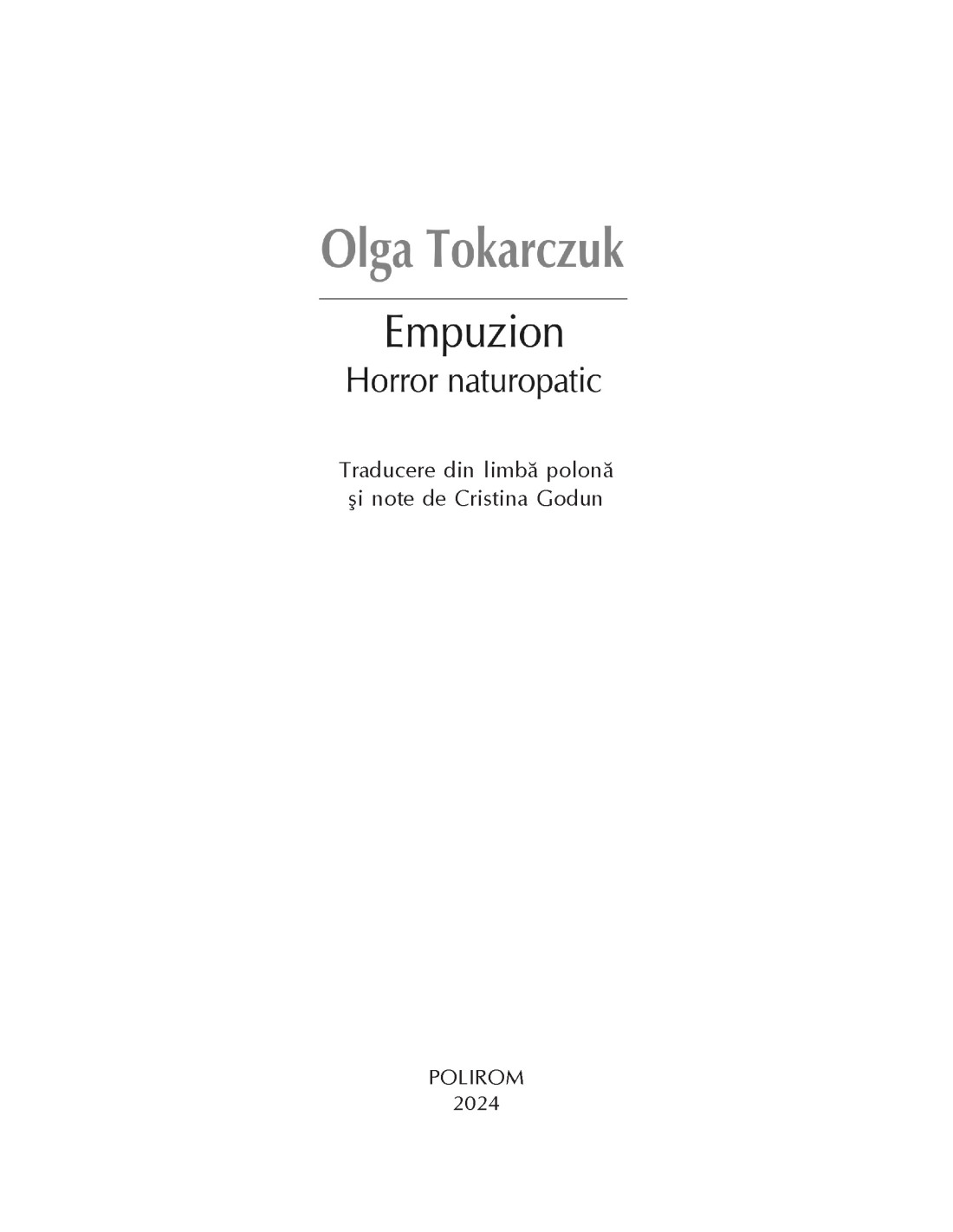 Empuzion | Olga Tokarczuk - 2 | YEO