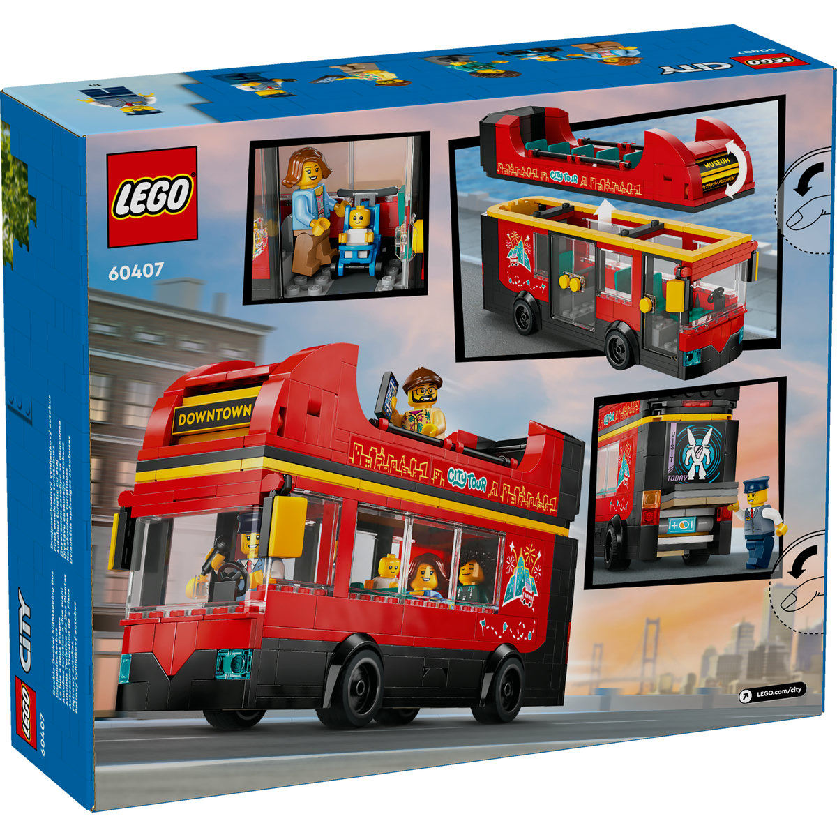 LEGO City - Autobuz turistic rosu cu etaj (60407) | LEGO - 1 | YEO