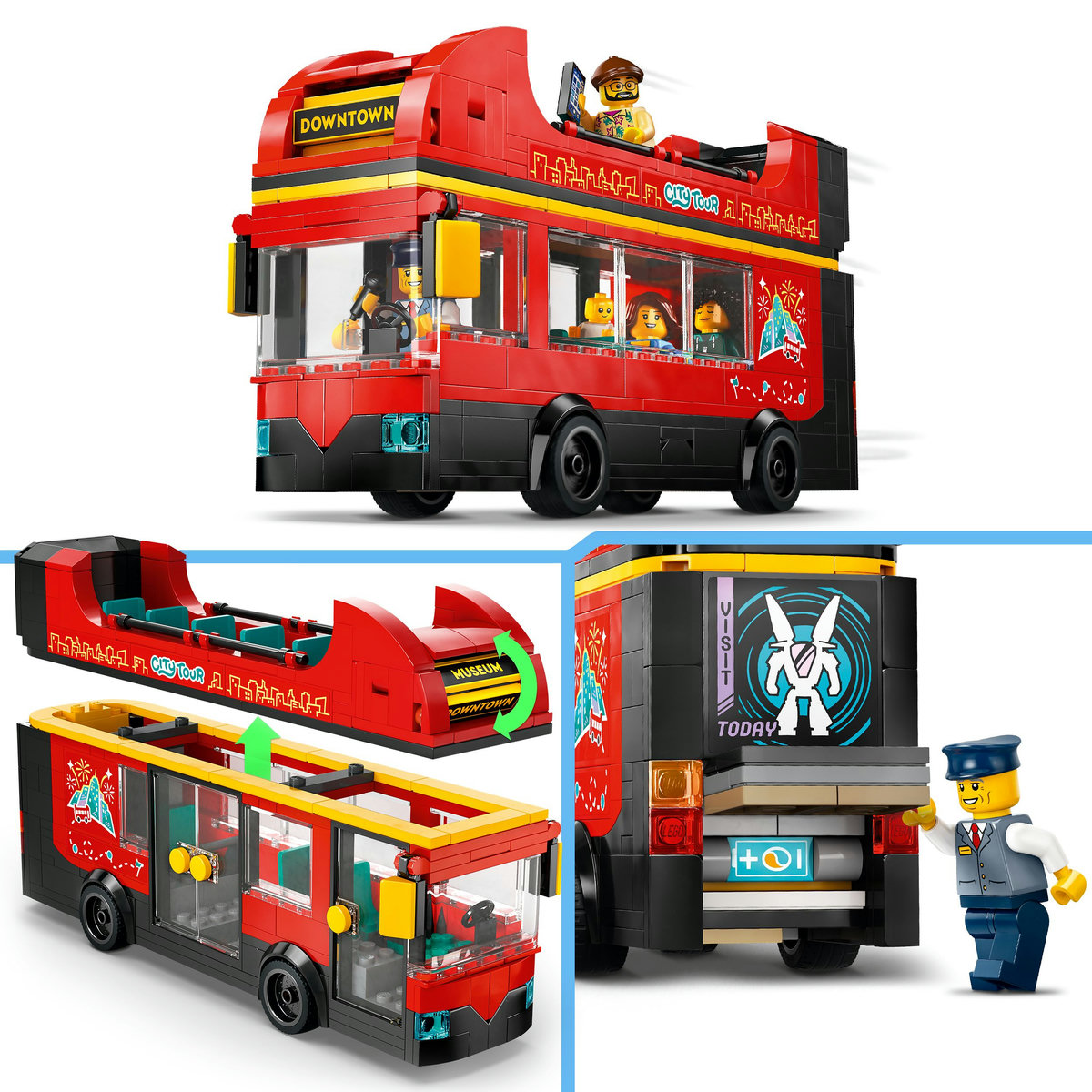 LEGO City - Autobuz turistic rosu cu etaj (60407) | LEGO - 6 | YEO