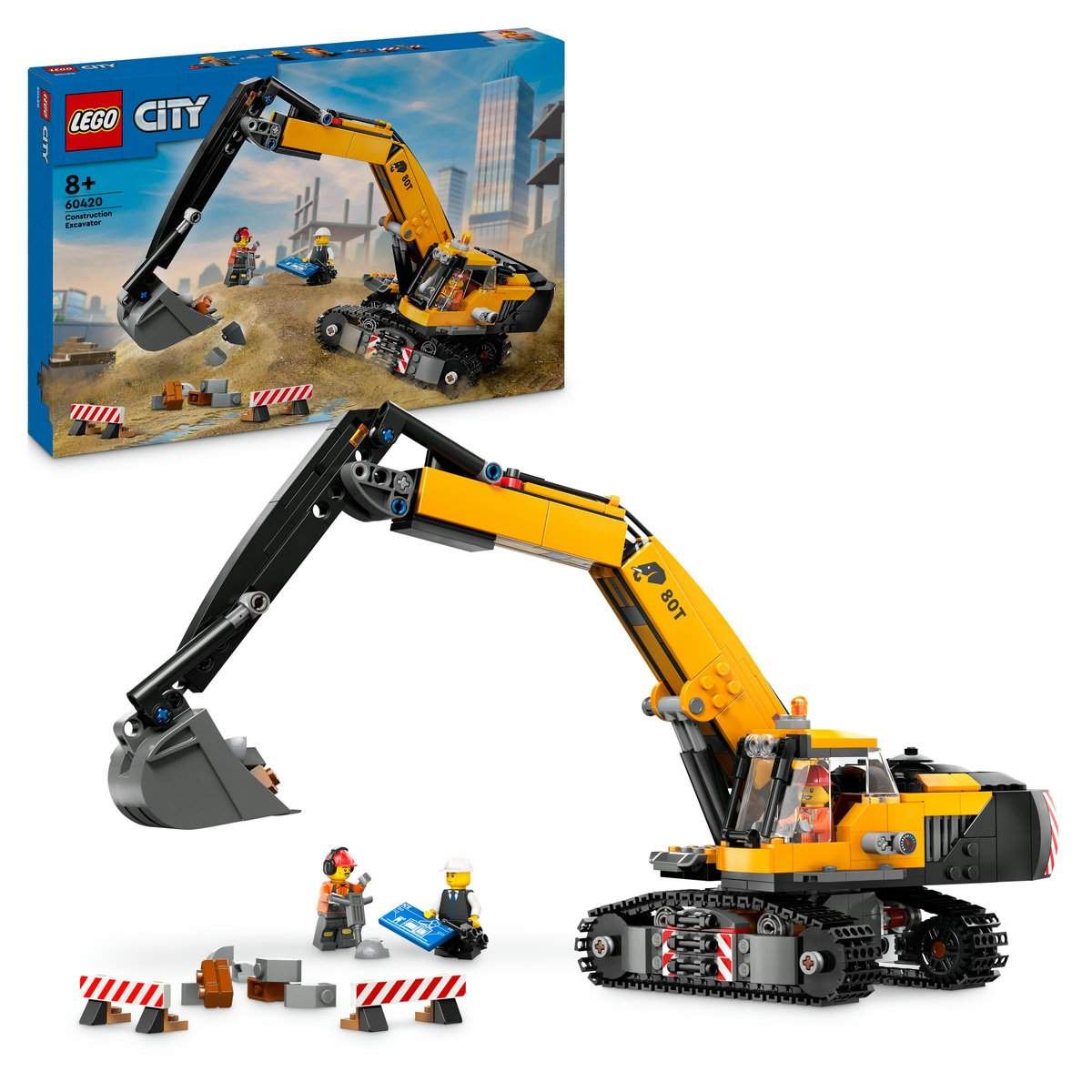 LEGO City - Excavator galben de constructii (60420) | LEGO