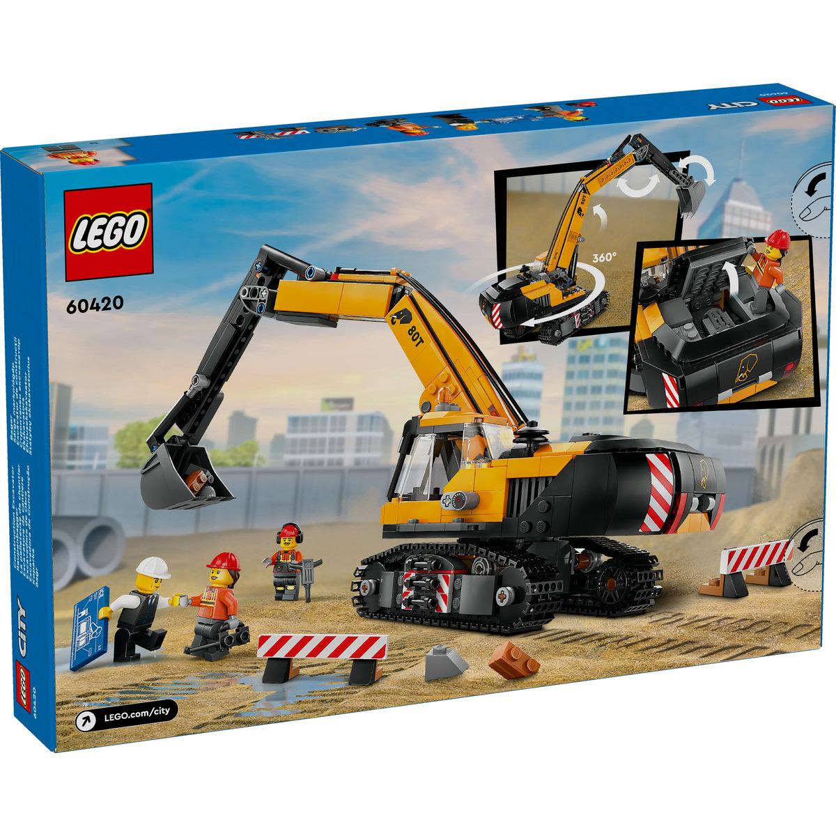 LEGO City - Excavator galben de constructii (60420) | LEGO - 1 | YEO