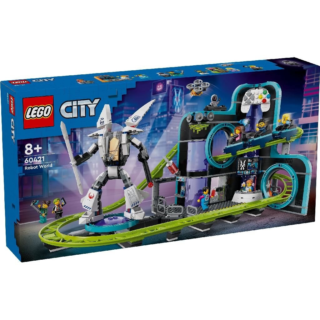 LEGO City - Parc cu roller-coaster - Lumea robotilor (60421) | LEGO - 9 | YEO