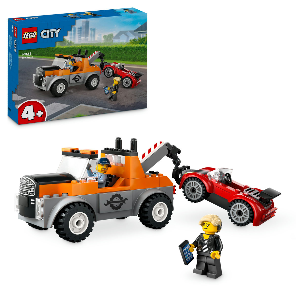 LEGO City - Camioneta de tractare si masina sport (60435) | LEGO