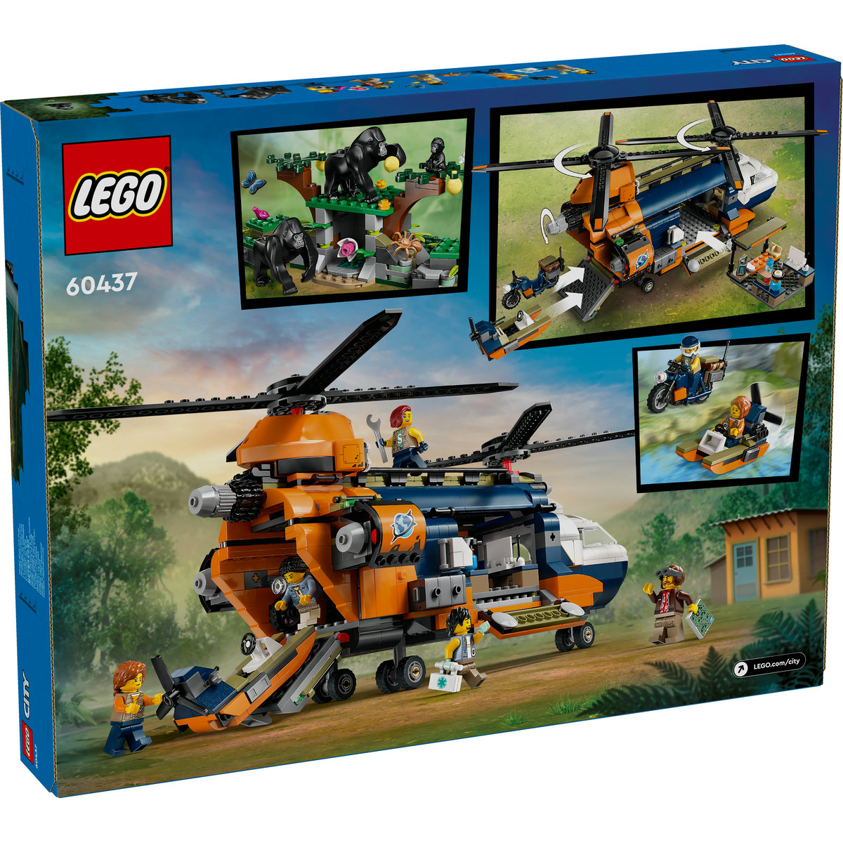 LEGO City - Elicopterul unui explorator al junglei la tabara de baza (60437) | LEGO - 1 | YEO