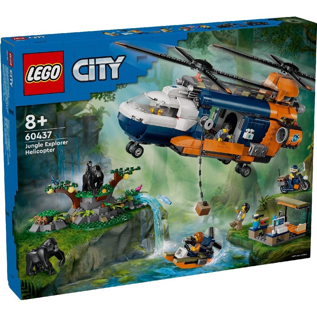 LEGO City - Elicopterul unui explorator al junglei la tabara de baza (60437) | LEGO - 9 | YEO