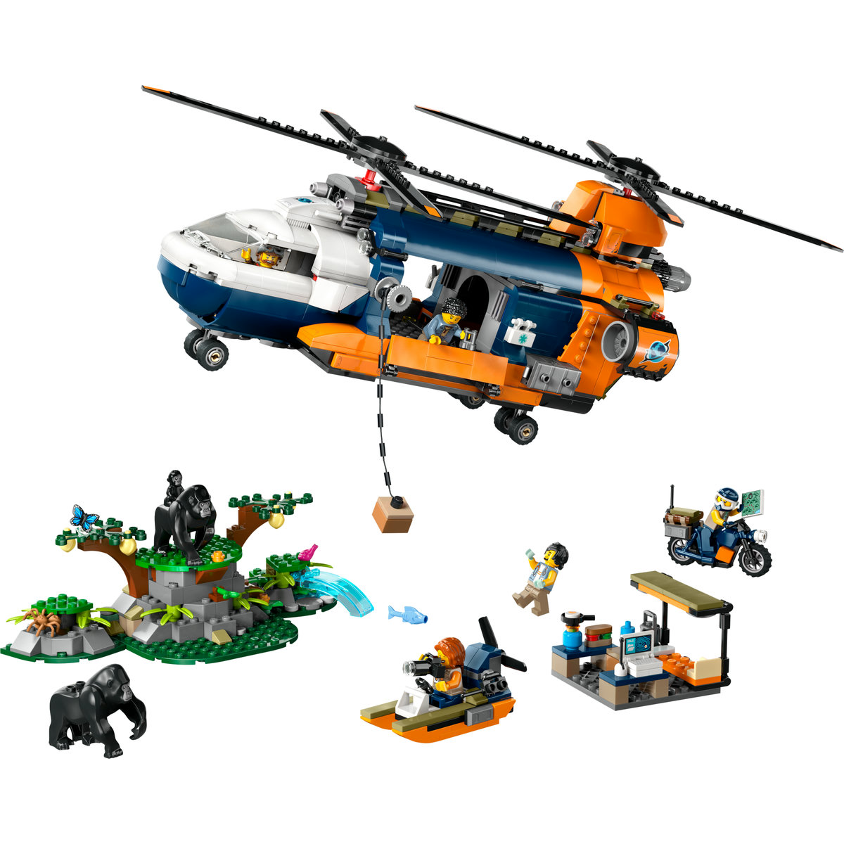 LEGO City - Elicopterul unui explorator al junglei la tabara de baza (60437) | LEGO - 5 | YEO