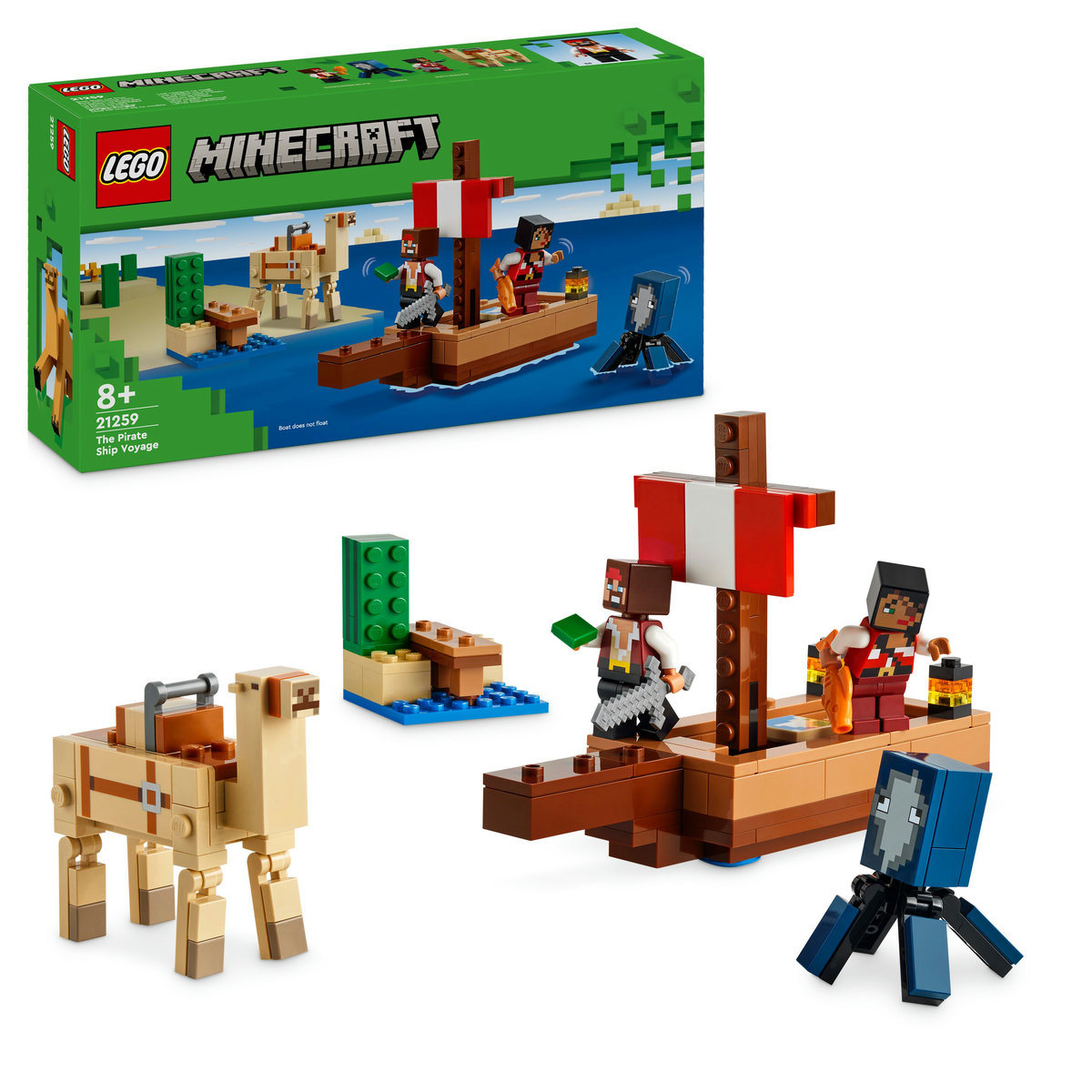 LEGO Minecraft - Calatorie pe corabia de pirati (21259) | LEGO