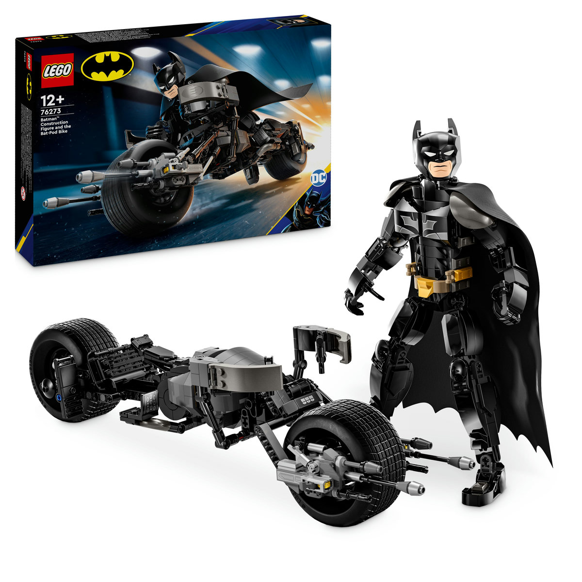 LEGO Batman - Figurina de constructie Batman si motocicleta Bat-Pod (76273) | LEGO