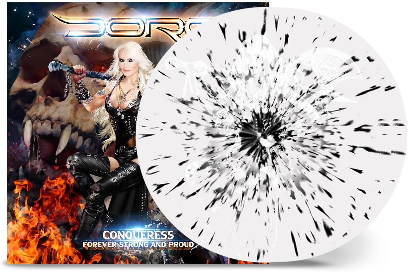 Conqueress - Forever Strong And Proud (White And Black Splatter Vinyl) | Doro