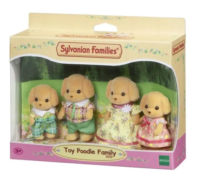 Set 4 figurine - Sylvanian Families - Familia catelusilor Poodle | Epoch - 2 | YEO