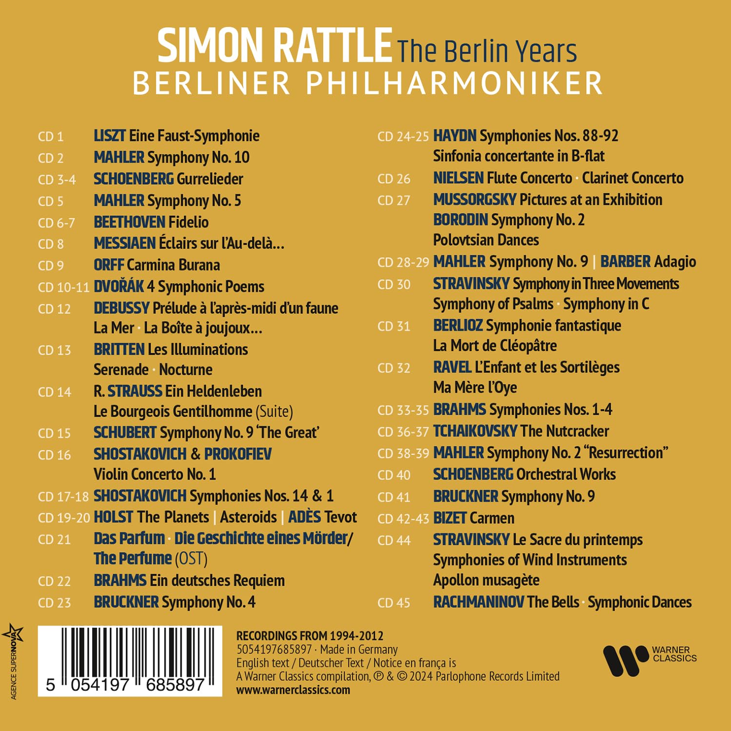 The Berlin Years (45CD Box Set) | Simon Rattle