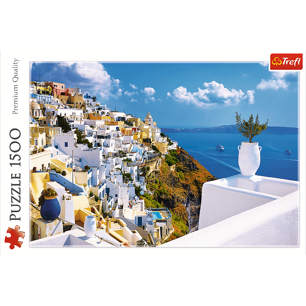 Puzzle 1500 piese - Santorini | Trefl - 1 | YEO