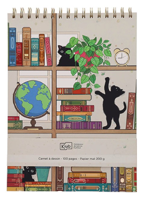 Carnet de schite - Bug Art - Chatons bibliotheque | Kiub