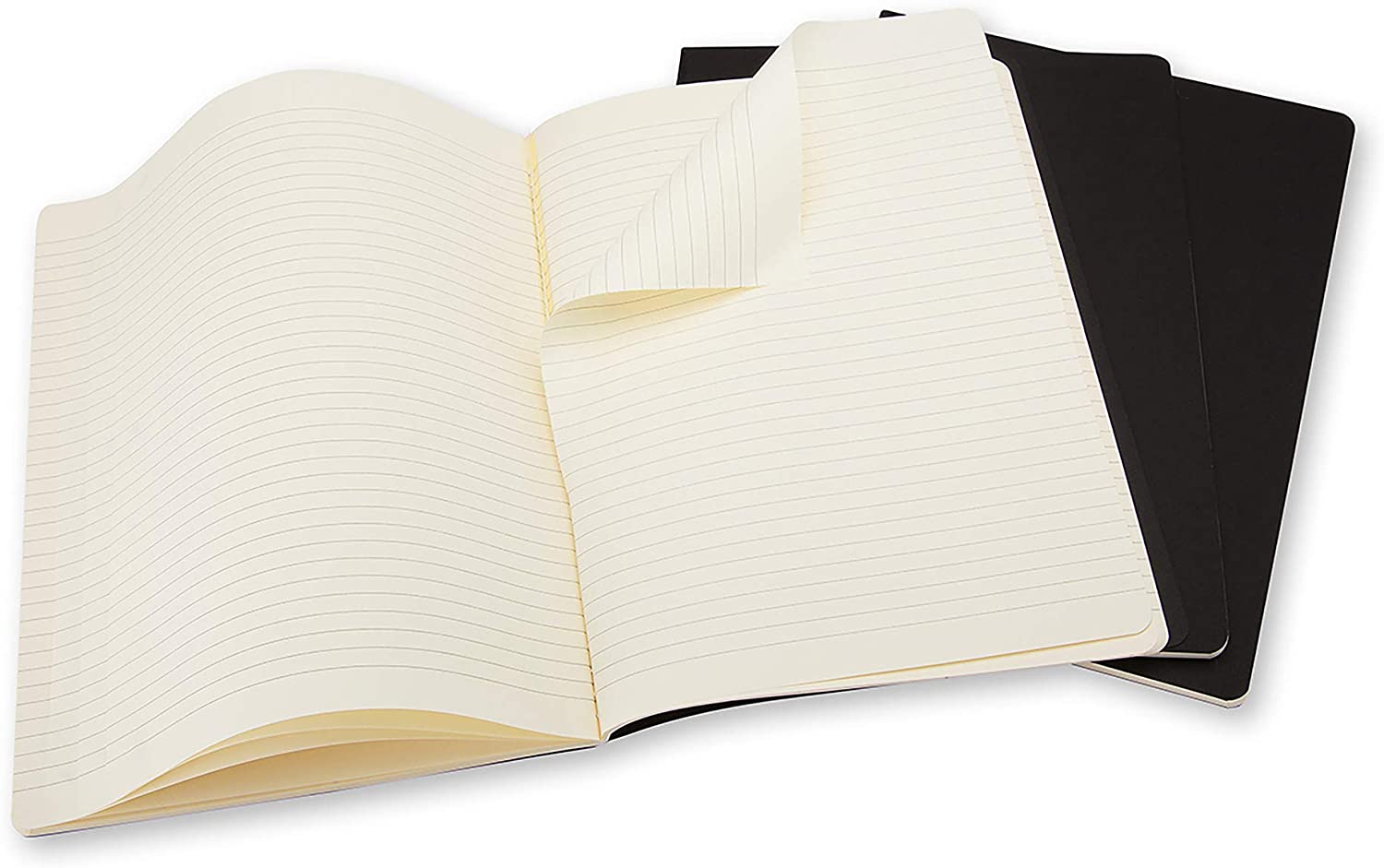 Set 3 caiete - Moleskine Cahier - X-Large, Ruled - Black | Moleskine - 3 | YEO