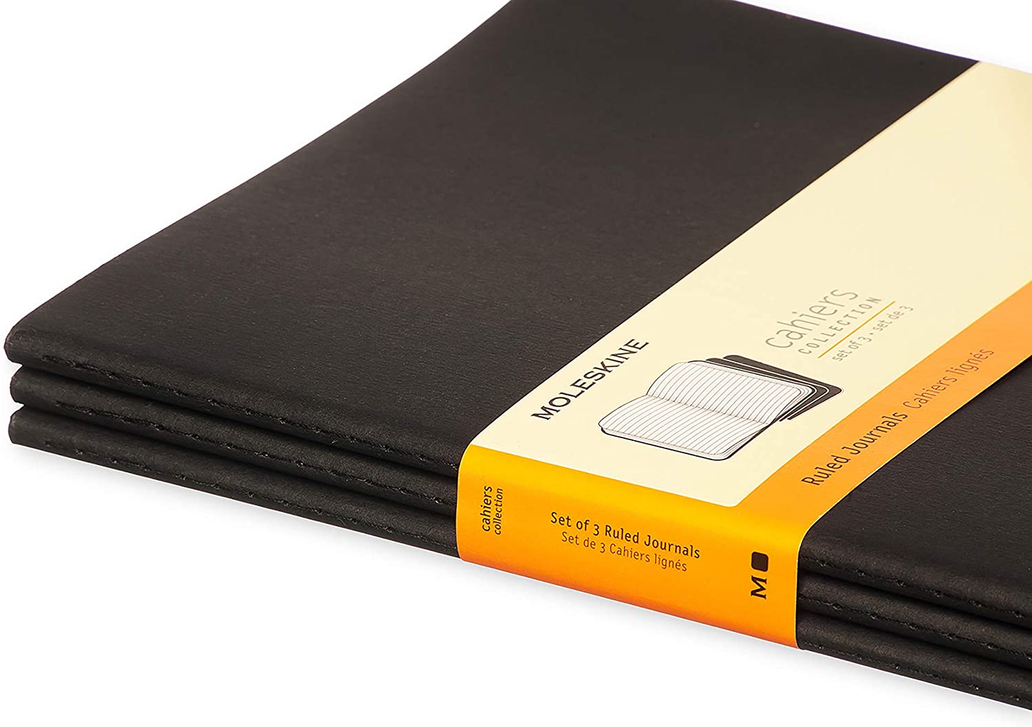 Set 3 caiete - Moleskine Cahier - Extra Large, Ruled - Black | Moleskine - 5 | YEO