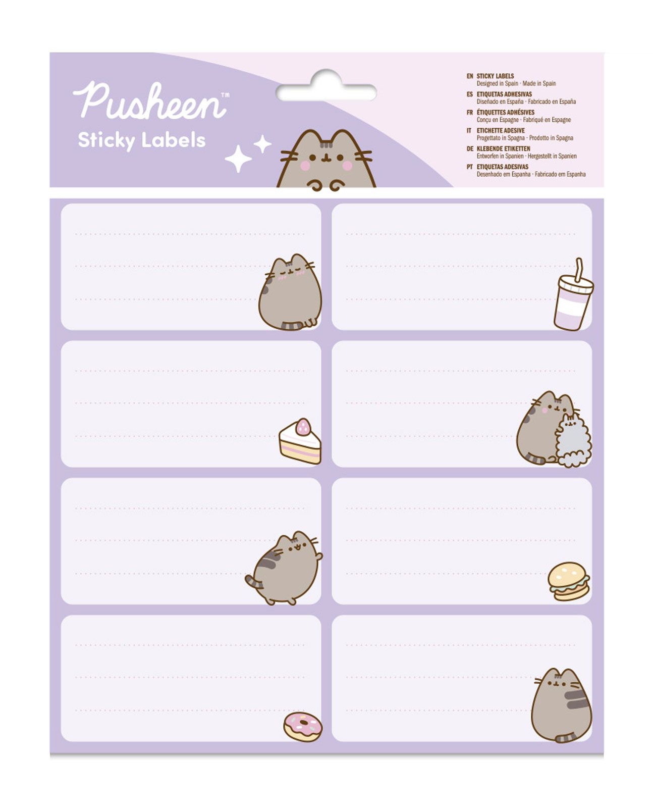 Set 16 etichete autoadezive - Pusheen - Moments | Grupo Erik