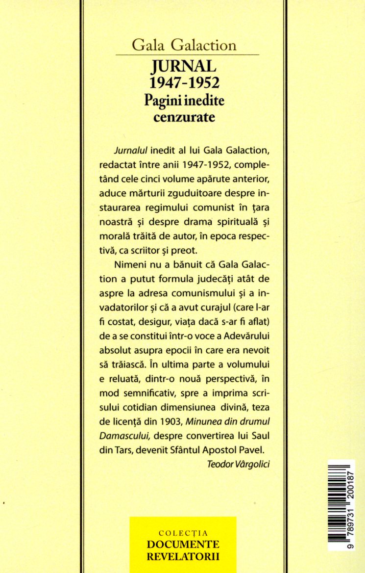 Jurnal 1947-1952, pagini inedite cenzurate