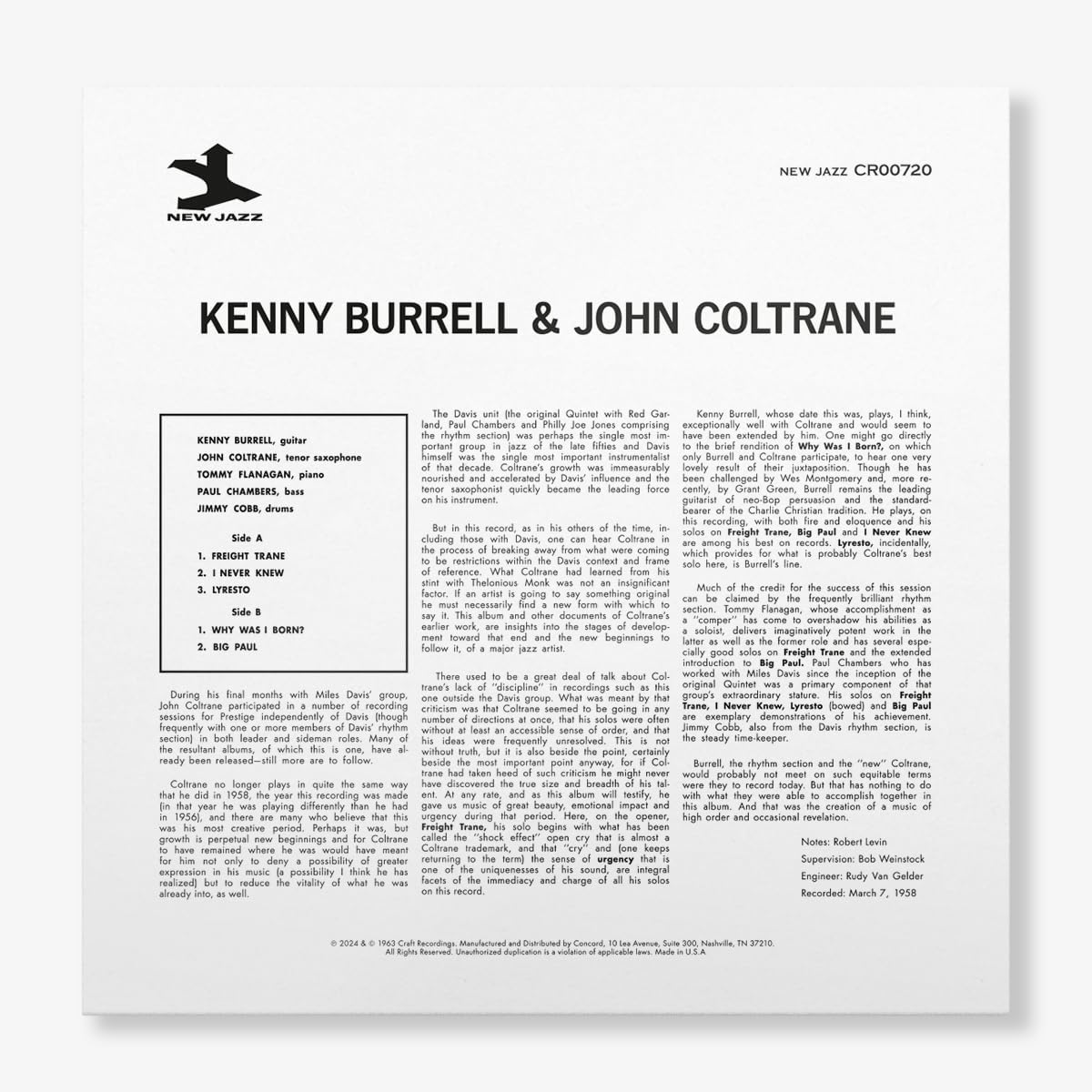 Kenny Burrell & John Coltrane - Vinyl | Kenny Burrell, John Coltrane