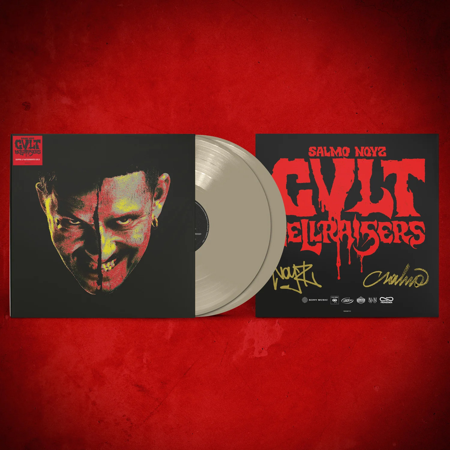 CVLT Hellraisers (Gold Vinyl, Autografato) | Salmo, Noyz Narcos