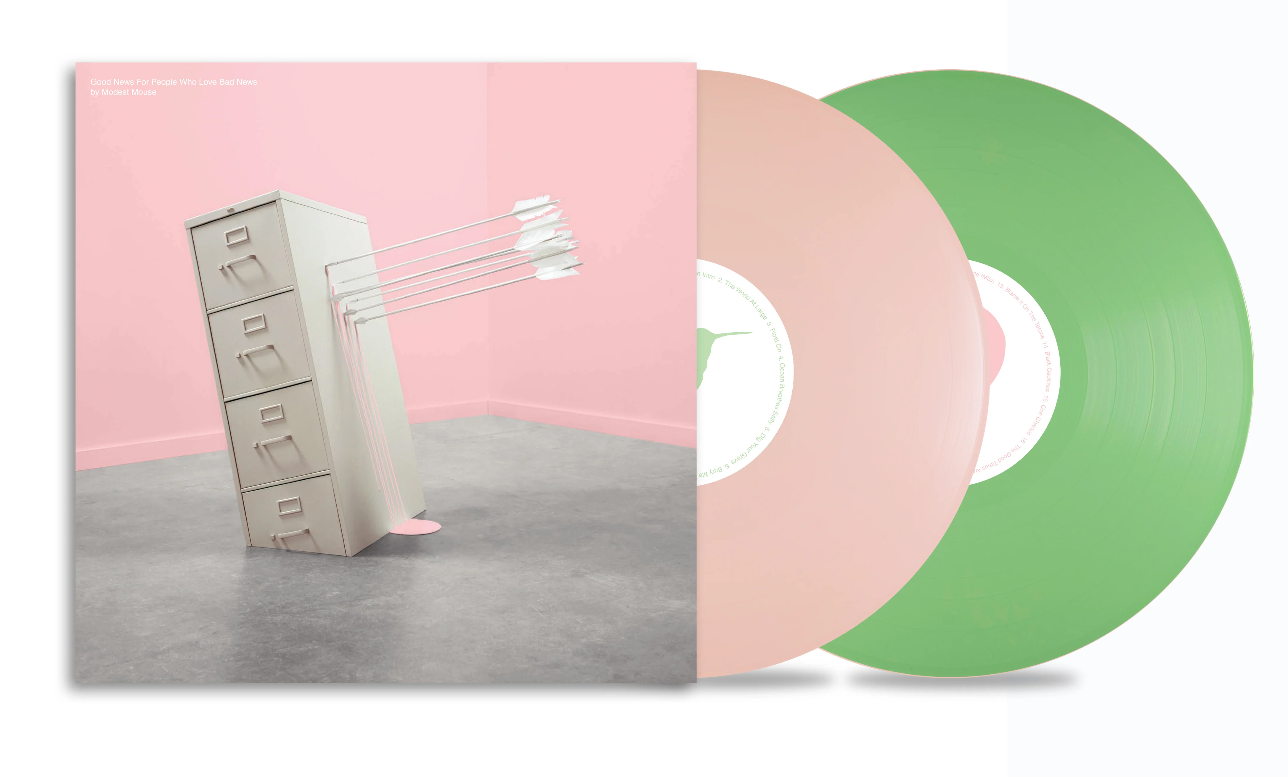 Good News For People Who Love Bad News (Spring Green / Opaque Baby Pink Vinyl) | Modest Mouse