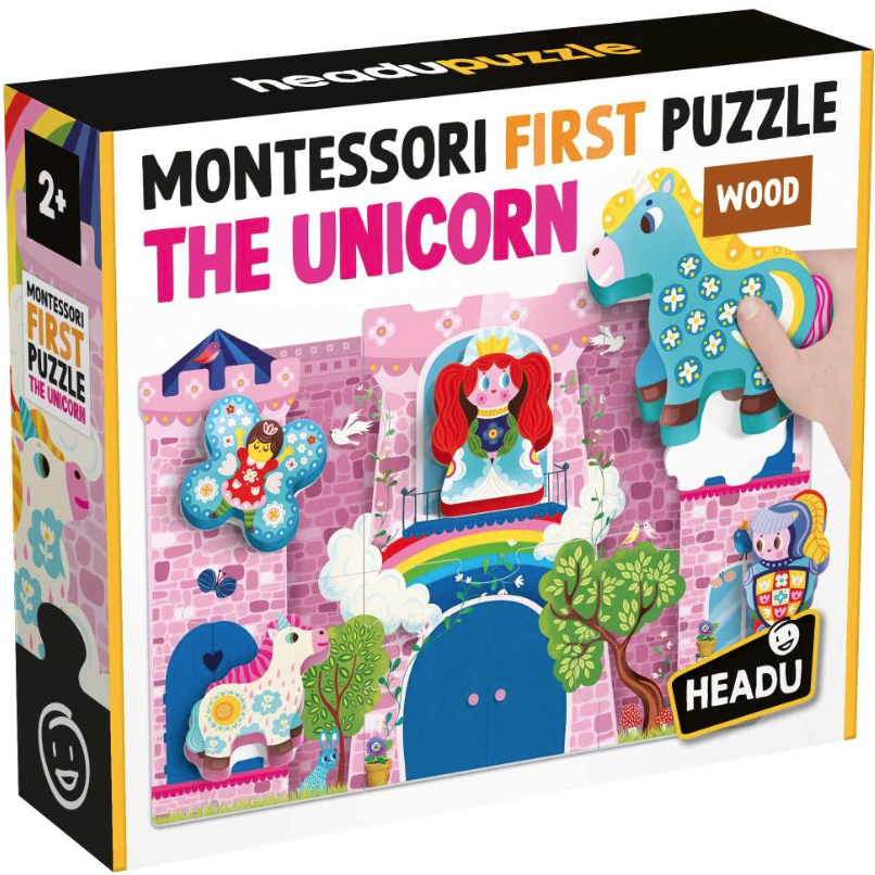 Puzzle - Montessori - Primul meu puzzle cu unicorni | Headu - 2 | YEO