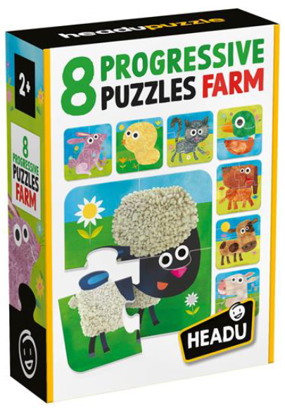 Set 8 puzzle-uri - Animale de la ferma | Headu - 1 | YEO