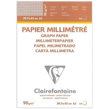 Bloc hartie milimetrica | Clairefontaine