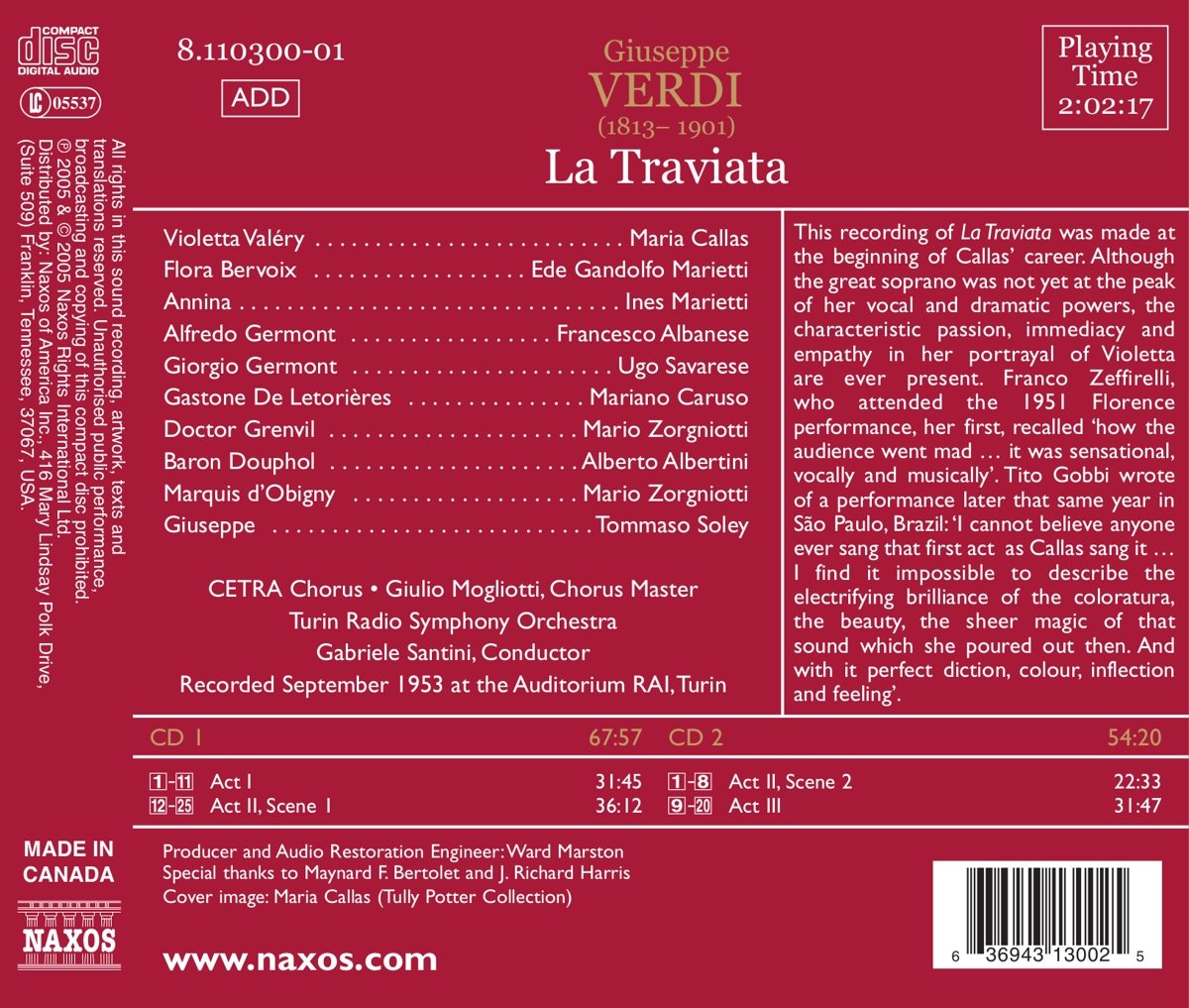 La Traviata | Giuseppe Verdi, Maria Callas