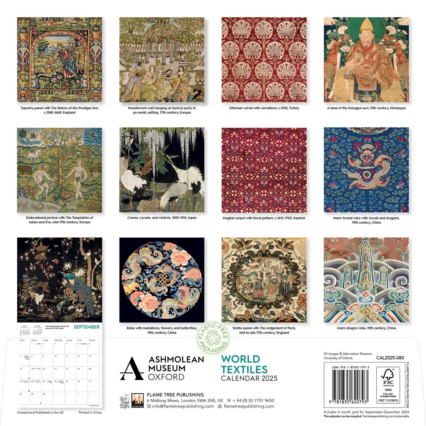 Calendar 2025 - Ashmolean Museum: World Textiles | Flame Tree Publishing