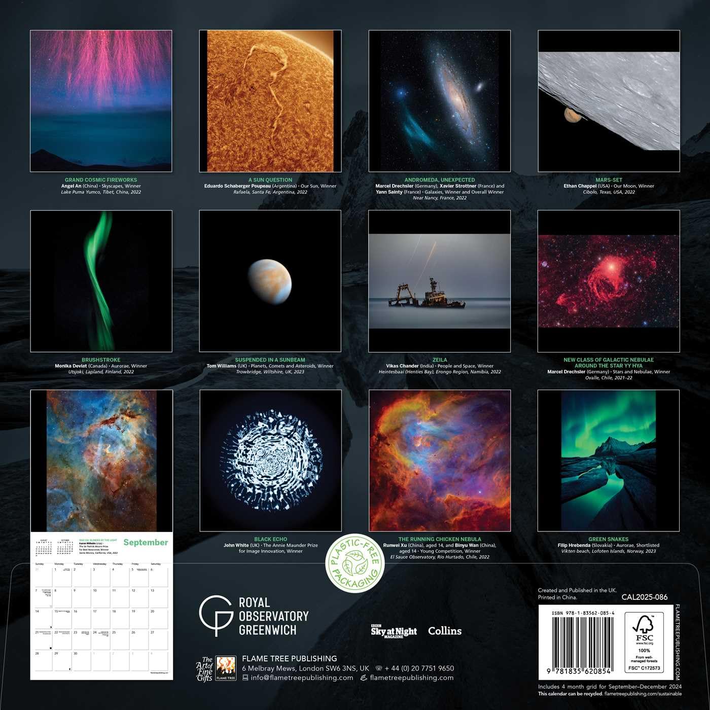 Calendar 2025 - Royal Observatory Greenwich: Astronomy Photographer of the Year | Flame Tree Publishing