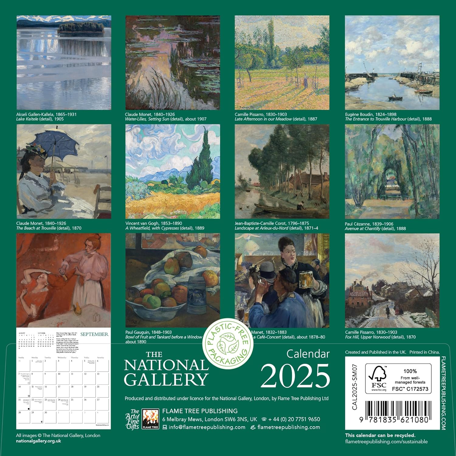 Calendar 2025 - The National Gallery | Flame Tree Publishing