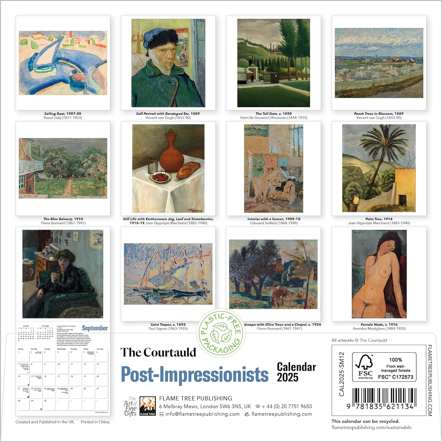 Calendar 2025 - The Courtauld: Post-Impressionists | Flame Tree Publishing