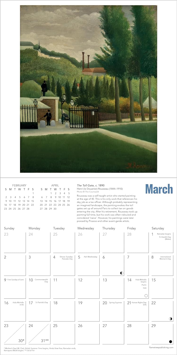 Calendar 2025 - The Courtauld: Post-Impressionists | Flame Tree Publishing - 1 | YEO