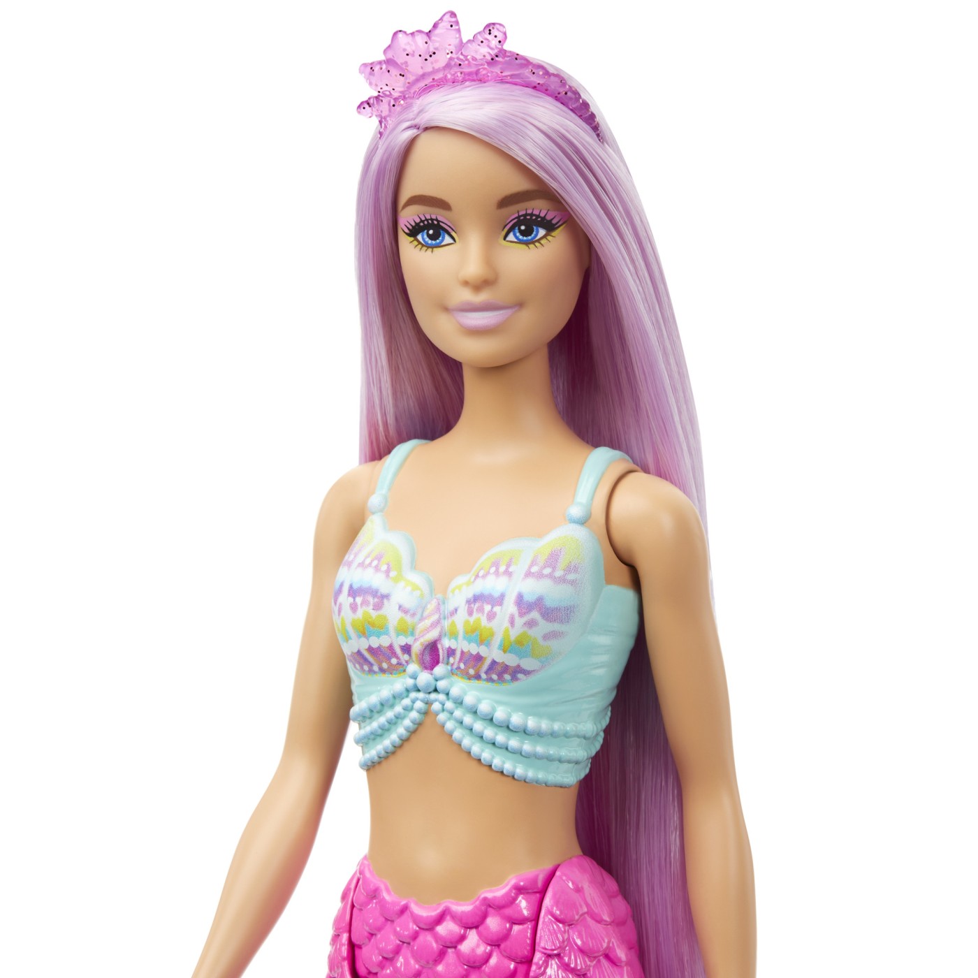 Papusa - Barbie Dreamtopia - Sirena cu par mov si coada roz | Mattel - 3 | YEO