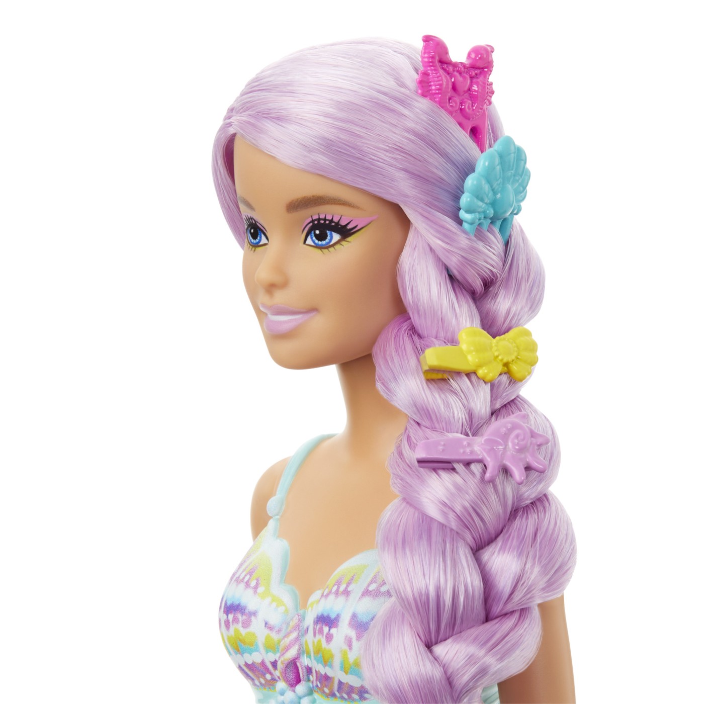 Papusa - Barbie Dreamtopia - Sirena cu par mov si coada roz | Mattel - 4 | YEO