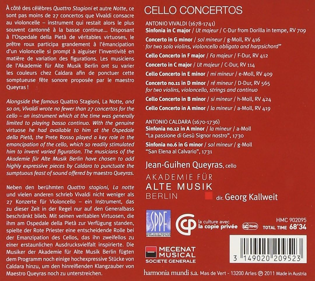 Vivaldi: Cello Concertos | Jean-Guihen Queyras, Akademie fur Alte Musik Berlin