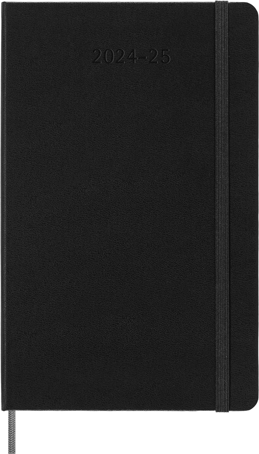 Agenda 2024/2025 - 18 Months Daily Planner - Hard Cover, Large - Black | Moleskine