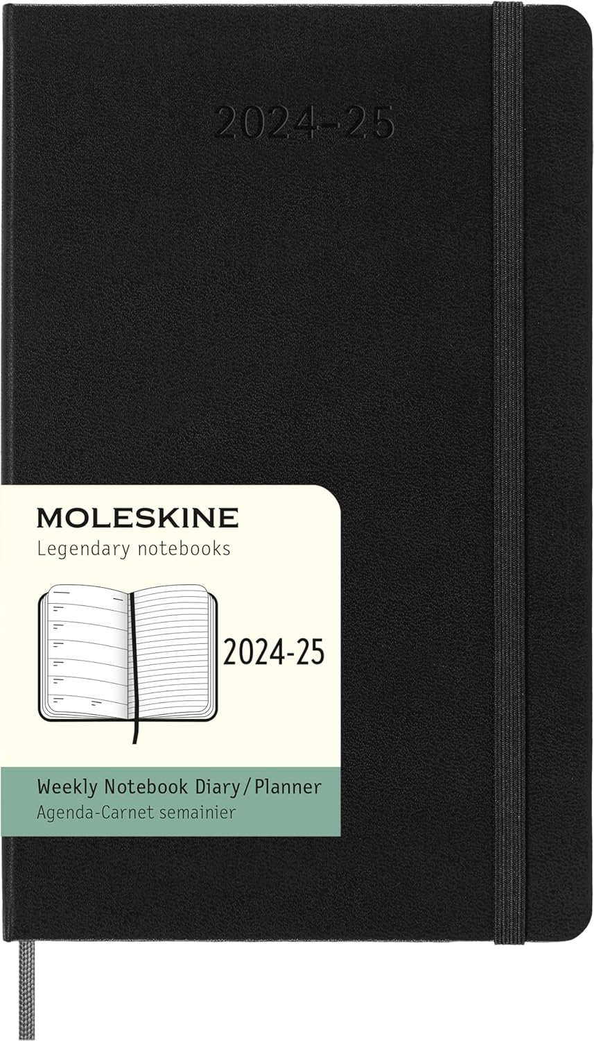 Agenda 2024/2025 - 18 Months Weekly Planner - Hard Cover, Large - Black | Moleskine - 7 | YEO